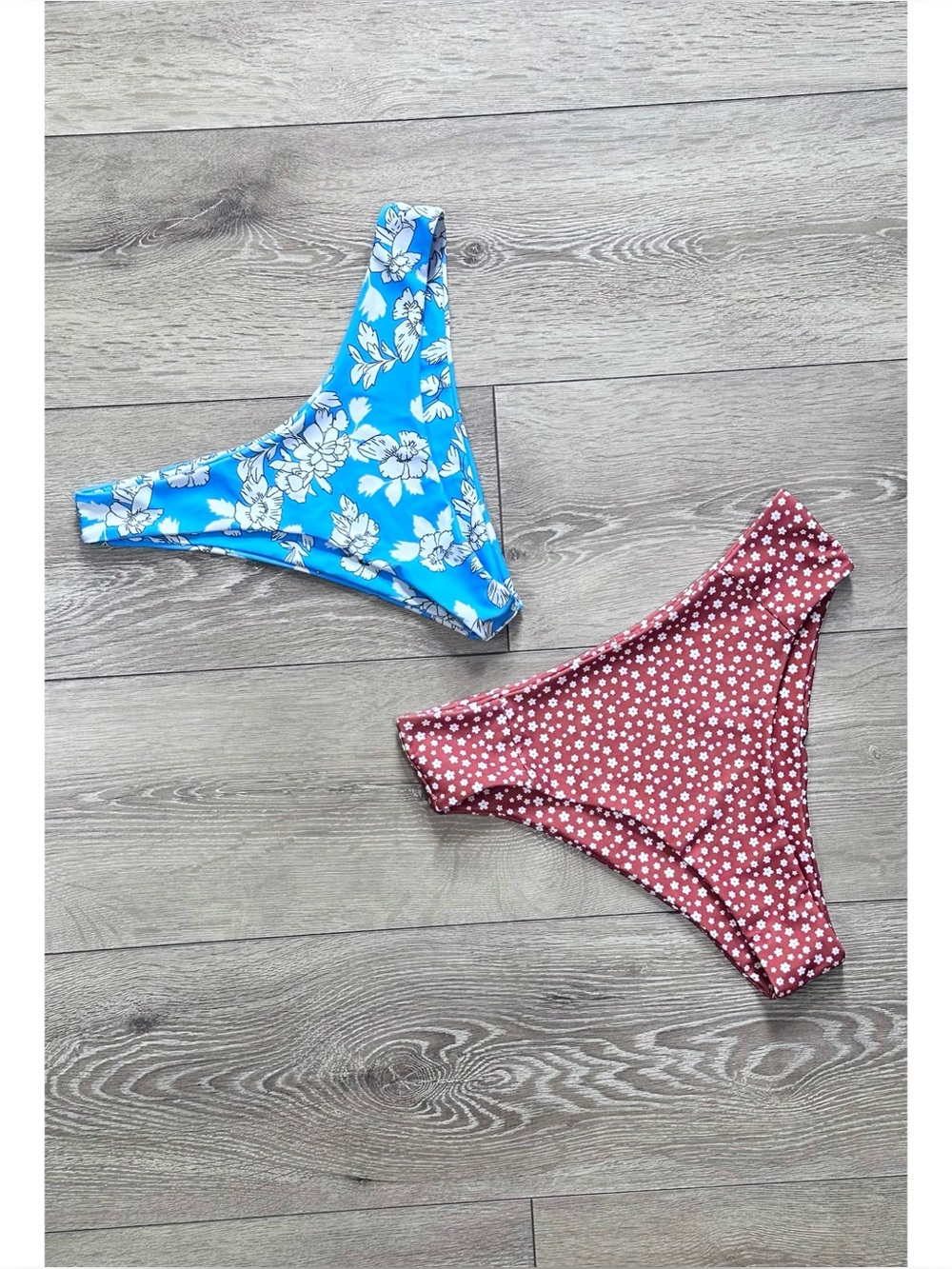 Lot Of 2 Colorful Floral Print Bikini Bottoms Beachy Vibes